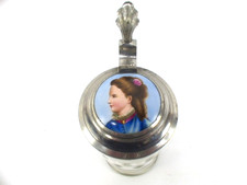 Biedermeier glas bierkrug mit - biedermeier,