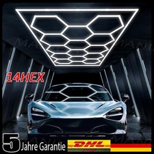 14 Hexagon LED Röhren Werkstatt Garage Wand Decken Leuchte Beleuchtung Lampe