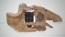 Wandbild Eule aus Teak Holz