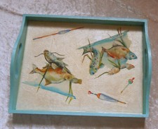 Holztablett, rechteckig, hitzefest, Serviettentechnik, handgefertigt, NEU-UNIKAT