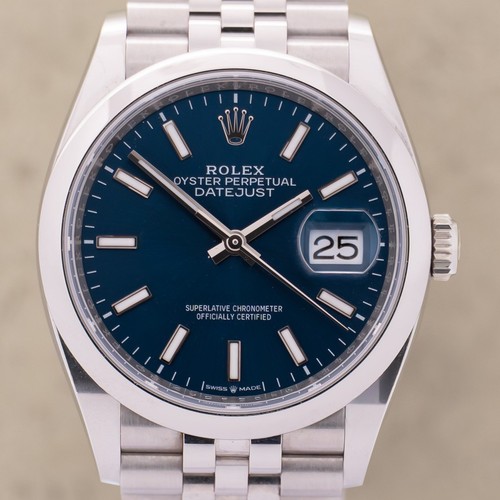 Rolex datejust blue dial - rolex,