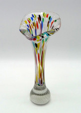 Kunstglas Vase Tulpenvase bunt