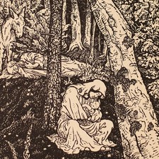 Karl Thylmann Holzschnitt auf Papier Ruhe auf der Flucht Anfang 20 Jahrhundert