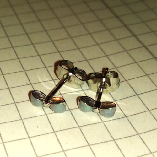 Ohrstecker schleifchen silbern - ohrstecker,