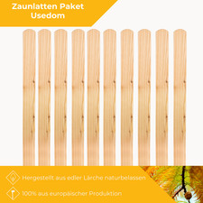 Zaunlatten Holzzaun 10 Stück Naturbelassen 90 - 180 cm Zaunbretter Holz Lärche