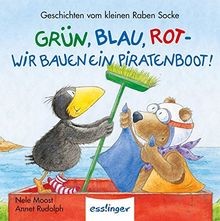 Kleiner rabe socke grün - rabe,