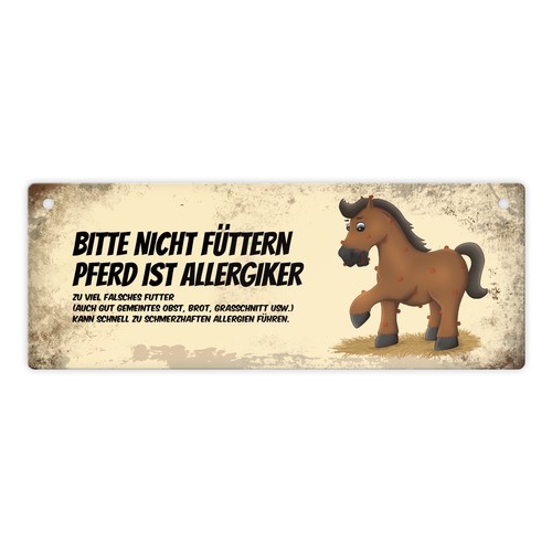 Pferde allergie warnschild - pferde, allergie-warnschild
