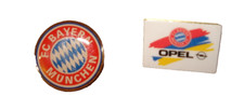 2 x Pins Bayern München Logo+ Opel  Fußball Fanartikel