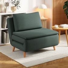 HOMCOM 3-in-1 Schlafsessel mit Bett-Funktion, verstellbare Rückenlehne