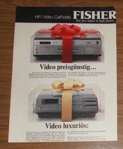 Seltene werbung vintage fisher - seltene,