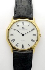 BAUME &  MERCIER GENÉVE 18ct GOLD HERREN ARMBANDUHR - aus den 1980/90er Jahren