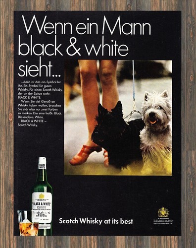 Black white whisky reklame - white,