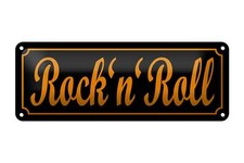 Blechschild rock roll 27x10 - rock'n'roll,