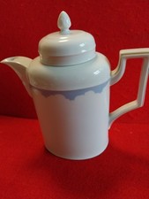 KaffeekanneFÜRSTENBERG Herzog Ferdinand weiß m hellblauen Streifendekor ca 0,6 l