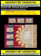 Rumänien 2009 Energieproduzent,Wasserkraftwerk,Temeswar Mi.6362-64,Block 446