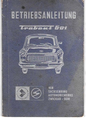 Trabant 601 betriebsanleitung - trabant,
