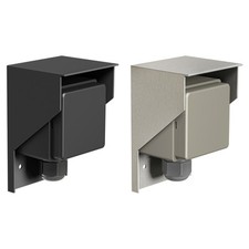 Aufputz Steckdose PIWI für außen, IP44, 1-fach, schwarz