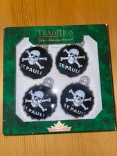 St. Pauli Weihnachtsbaumkugeln Christbaumkugeln - Totenkopf - 4er Set, gebraucht