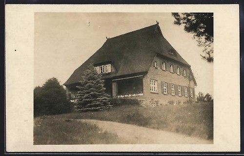 Foto walsrode reetdachhaus - foto-ak, walsrode,
