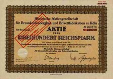 Rheinische AG Braunkohlenbergbau 1929 Köln Horrem Brühl Neurath RWE Clarenberg