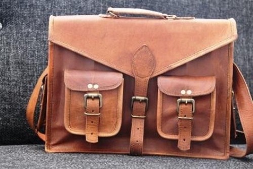Tasche leder vintage ziege - 18",