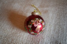 Weihnachtskugel, Glas/rot