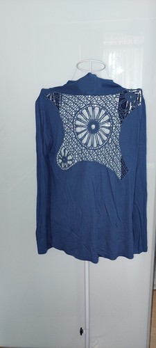 Strickjacke baumwolle blau - strickjacke,