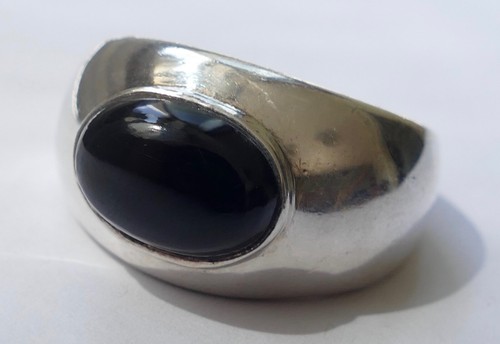 Ring onyx cabochon 925 silber - ring,