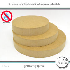 1x Holz-Scheibe MDF 19 mm rund