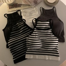 Erntedach Für Frauen Panzer Solide Weste Spitze Streifen Basic Camisole