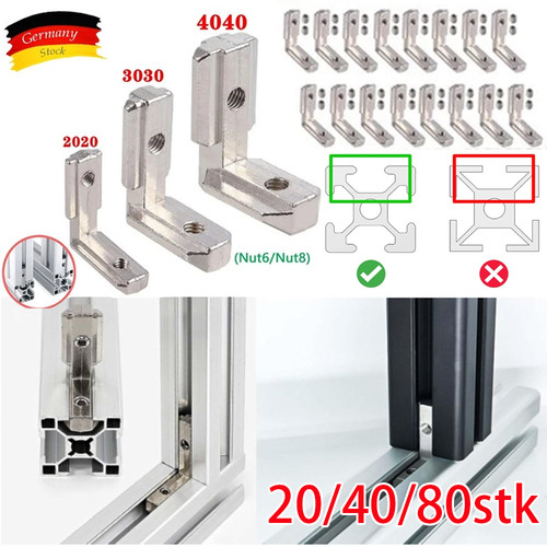 Innenwinkel aluprofil nut - nut, 8