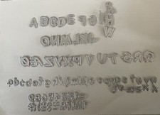 3er Set Stanzschablonen - Alphabet Buchstaben und Zahlen groß/klein