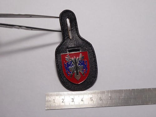Lederanhänger mit wappen - mit,