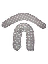 EMI&SAM Stillkissen 170cm Stillkissenbezug nur Ersatzbezug!  weiß/grau