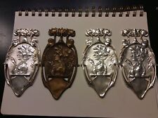 Buchbeschläge 4 Stk Original Jugendstil anderen 3 Nachguss/Kopien