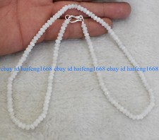 Neu 2x4mm Weiß Jade Rondelle