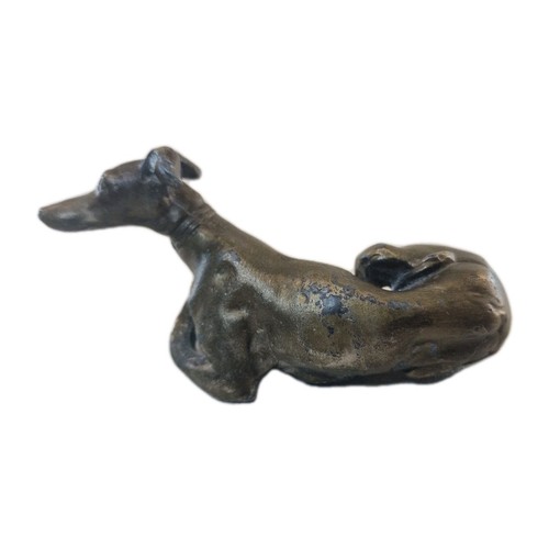 Figur hund bronziert guss - bronziert,