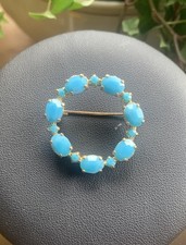 Gablonzer Brosche goldfarben