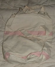 Seesackähnliche Stofftasche weiß / rosa