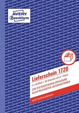 AVERY Zweckform 1720 Lieferschein (A5, selbstdurchschreibend, 2x40 Blatt) weiß/g