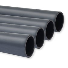 4er Set PVC Rohr PN10, Stange 1m x 50mm Druckrohr Fitting Pool Schwimmbecken