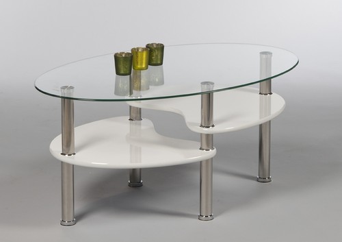Couchtisch panty weiß - couchtisch, glas