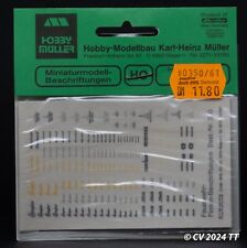 1/87 H0 Hobby Müller 350 Decal/Naßschieber, Feuerwehr Firmen Beschriftungen