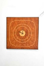 Wanduhr eckig Holz Wurzel