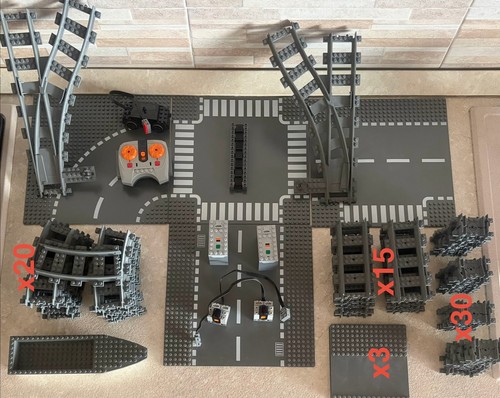 Lego zug schienen gebogen - schienen, /