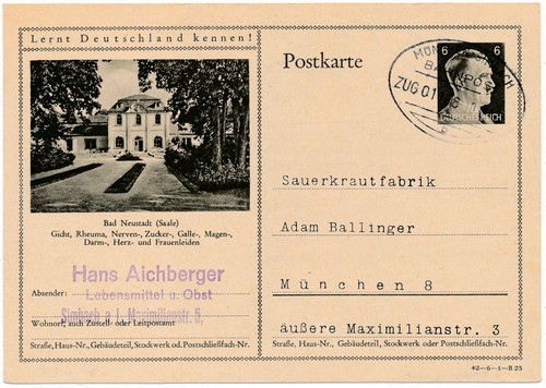 Bild ganzsache mit zudruck aus - zudruck,