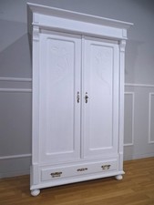 HANNIS ANTIQUE STORE / SCHÖNER JUGENDSTIL SCHRANK UM 1910 / SHABBY CHIC / 02