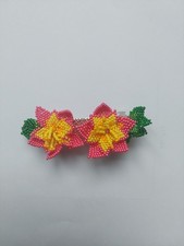 Haarklemme Haarsing Haarspange Handarbeit Perlen 10×4 Cm