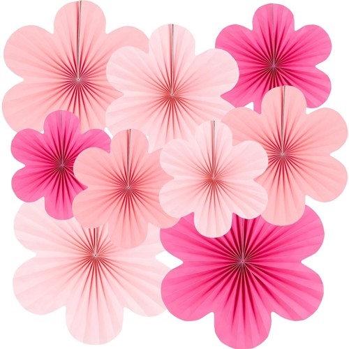 Zarte rosa papierfächer - rosa,