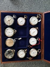 Sammlung diverser Taschenuhren, mit Kästchen, mehrere aus Silber ref617